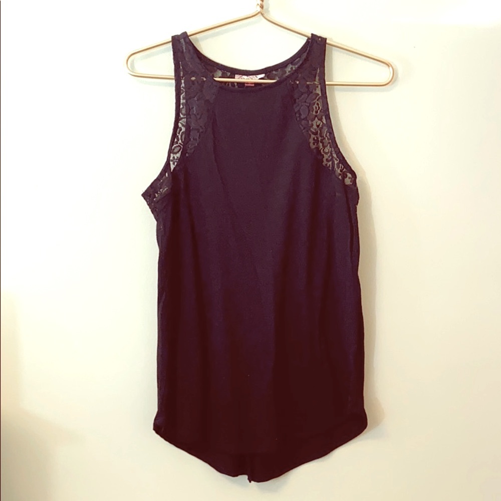 Black lace tank top
